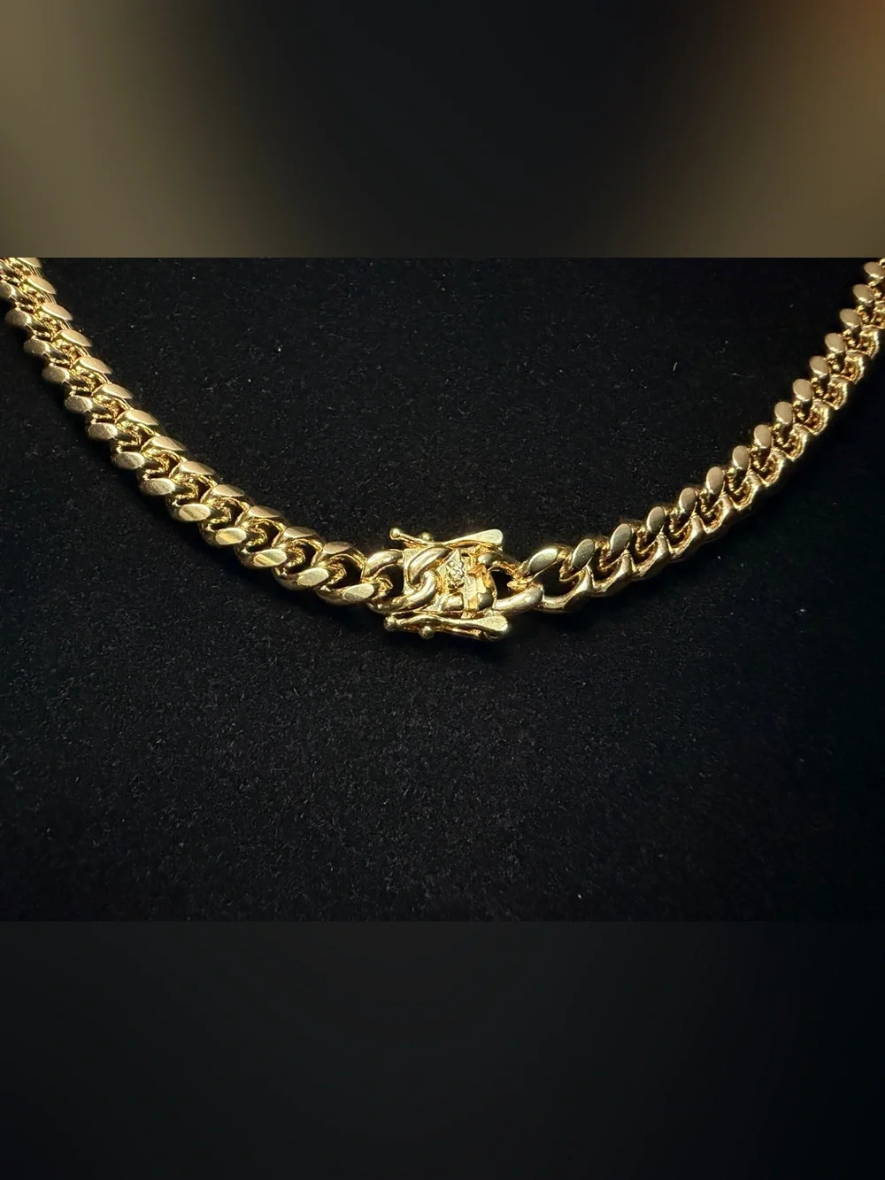 Cuban w/Concave 24in 6.5MM 14K Stamped gold filled necklace w/Box Lock.